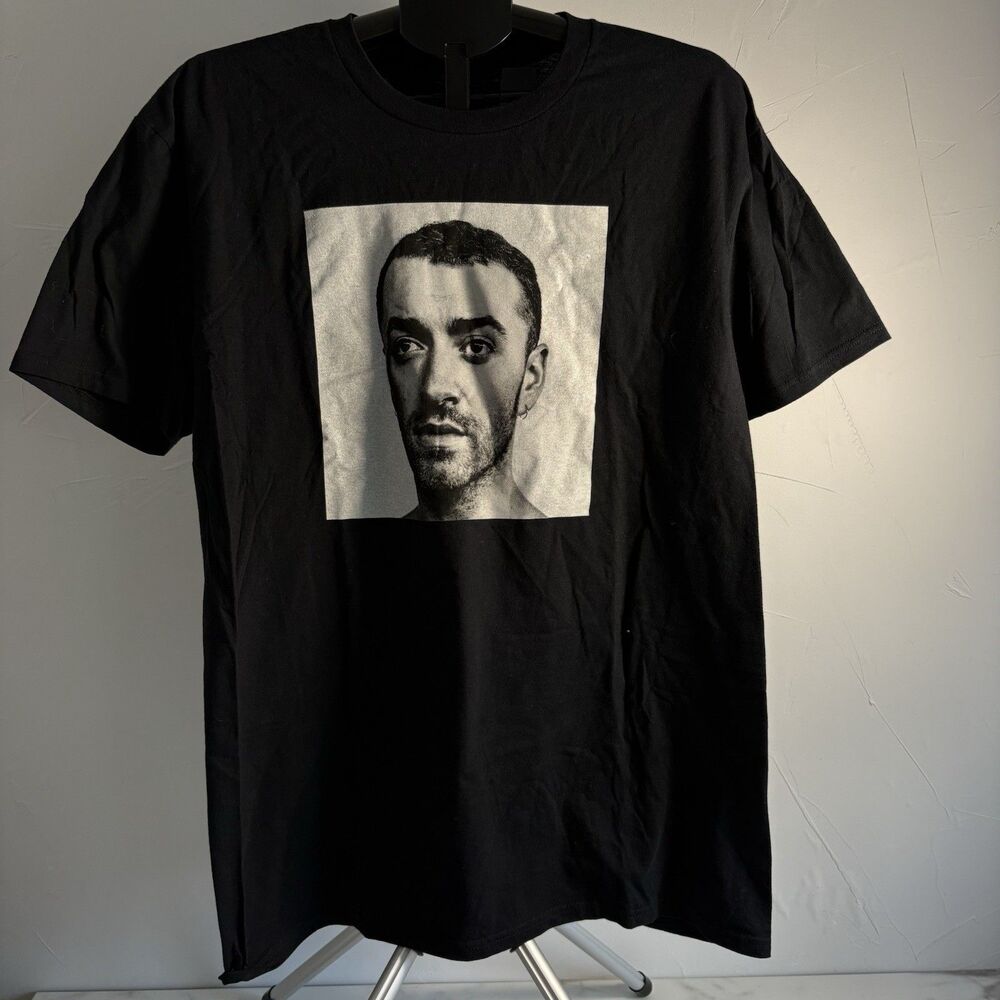 Sam Smith Double Sided Graphic 2018 Concert Tshirt Black Size XL